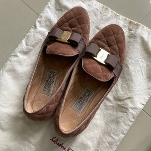 Scotty Quilted Suede Smoking Slipper, Taupe